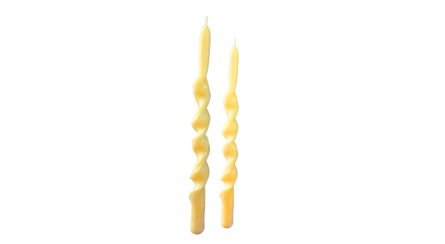 Hand Twisted 100% Beeswax Tapers