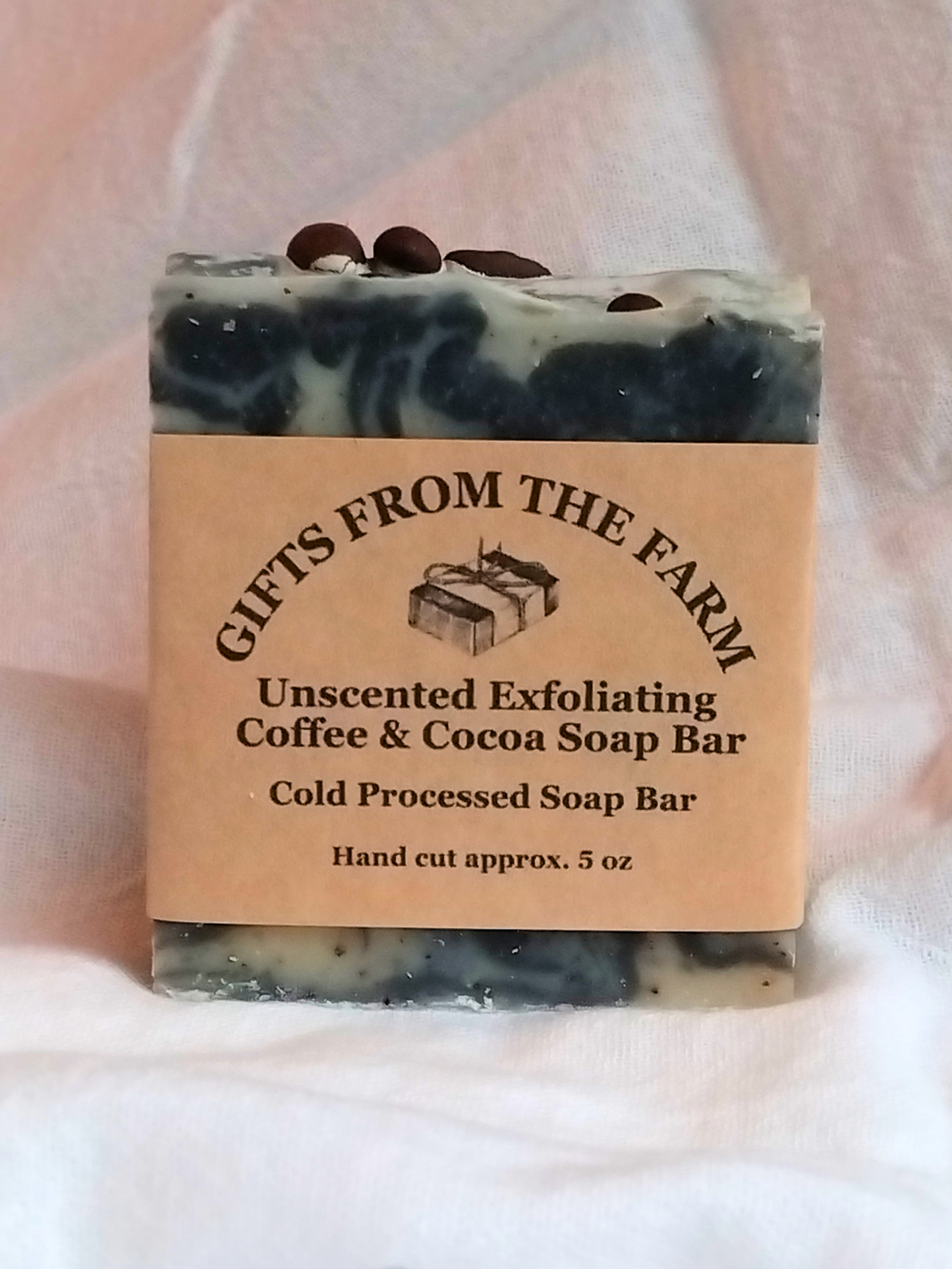 Unscented Exfoliating Coffee & Cocoa Soap Bar